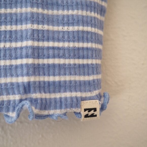 !! NWT Billabong Searching For Sun Blue White Stripe Tank Top sz L - Picture 7 of 9